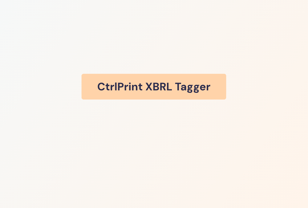 CtrlPrint XBRL Tagger v3